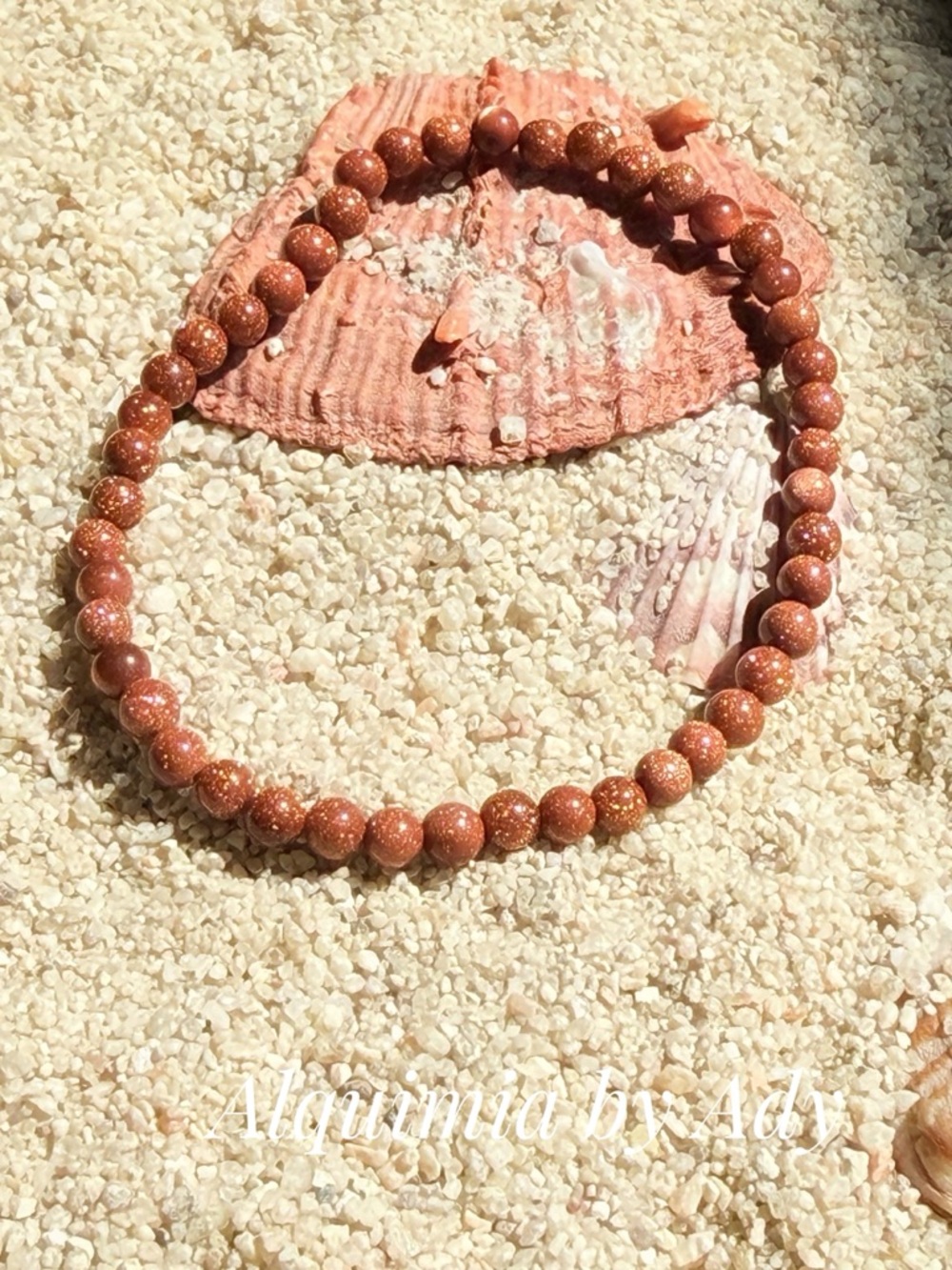 Alquimia Sparkling Copper Goldstone Bracelet - Warm Brown with Gold Flecks